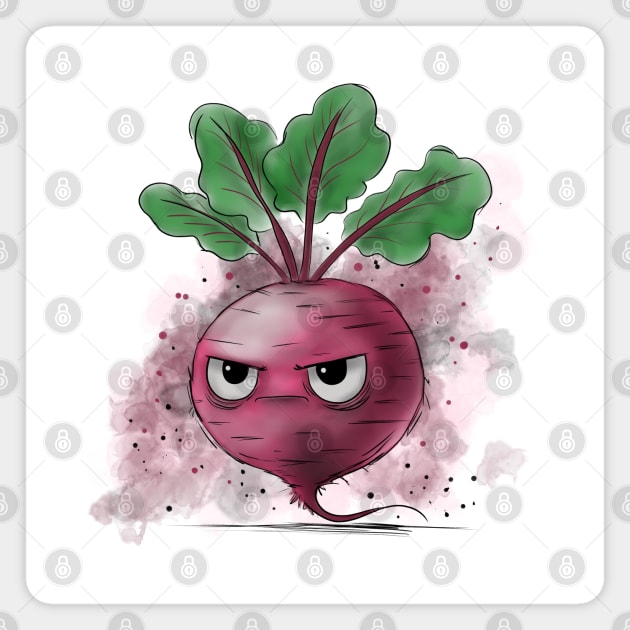 Grumpy Beet Magnet by H. R. Sinclair